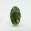 Sterling Silver Moss Agate Ring Size 7