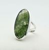 Sterling Silver Moss Agate Ring Size 6