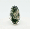 Sterling Silver Moss Agate Ring Size 6