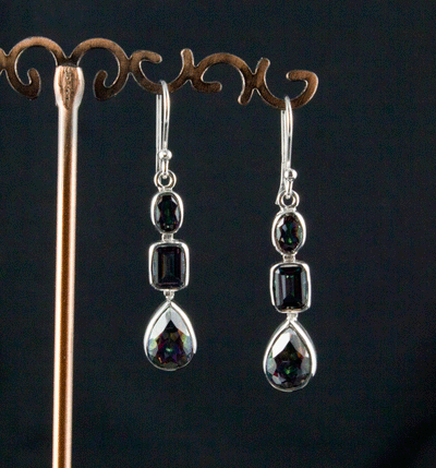 Sterling Silver Mystic Quartz Earrings