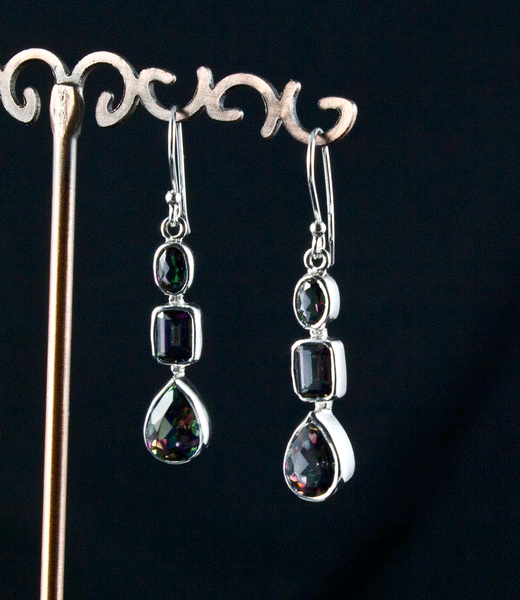 Sterling Silver Mystic Quartz Earrings