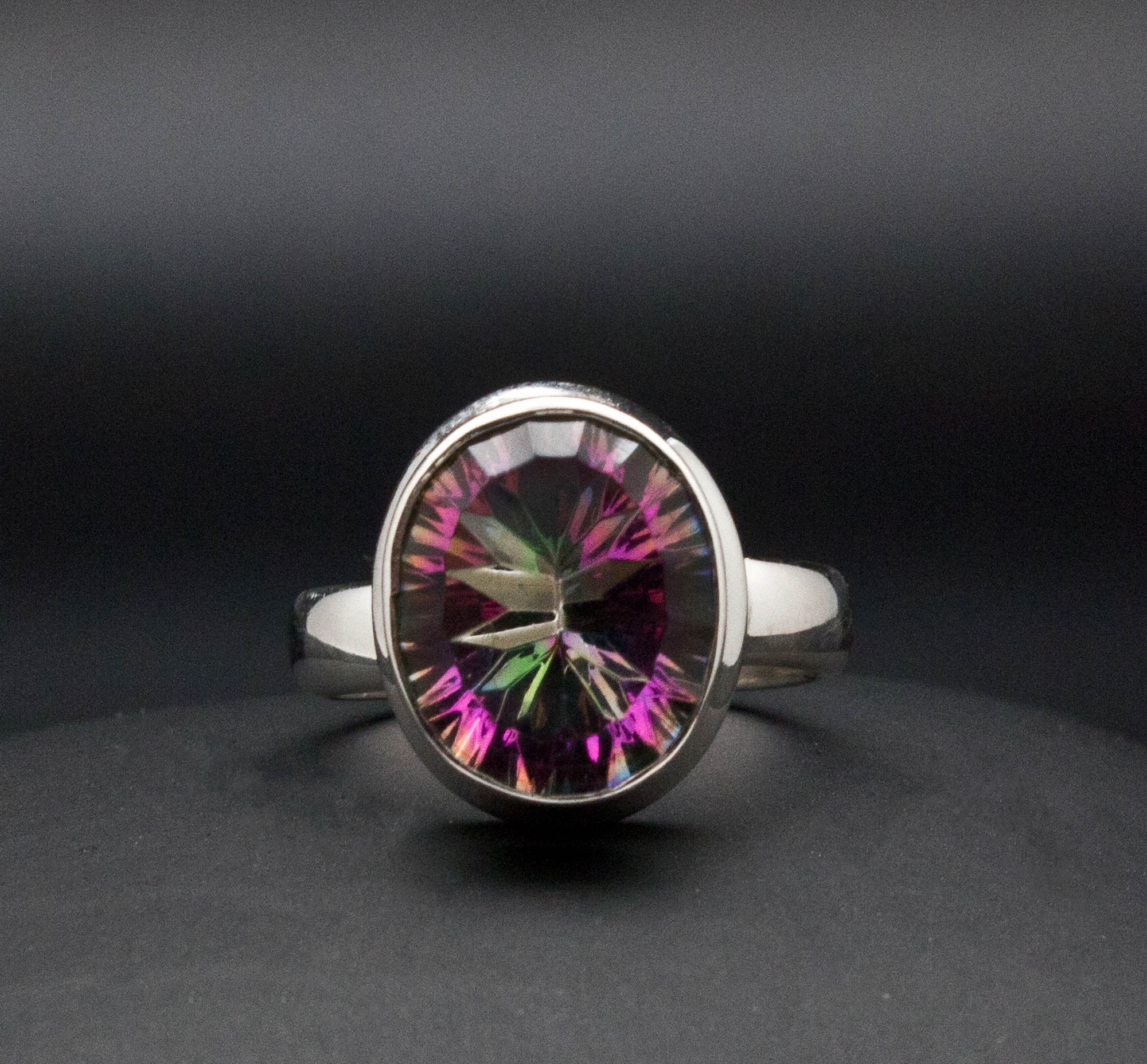 Sterling Silver Mystic Topaz Ring Size 5