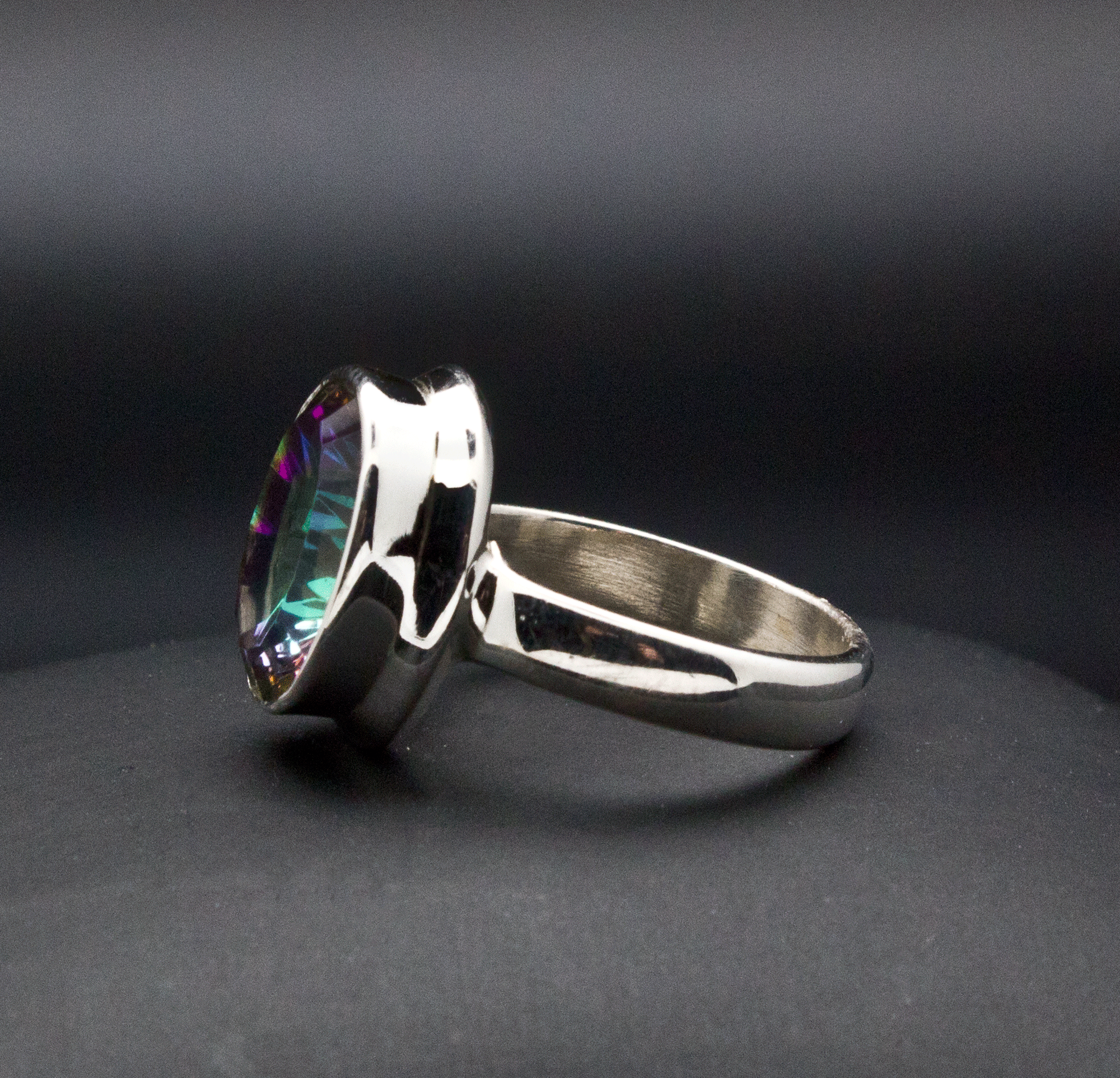 Sterling Silver Mystic Topaz Ring Size 5