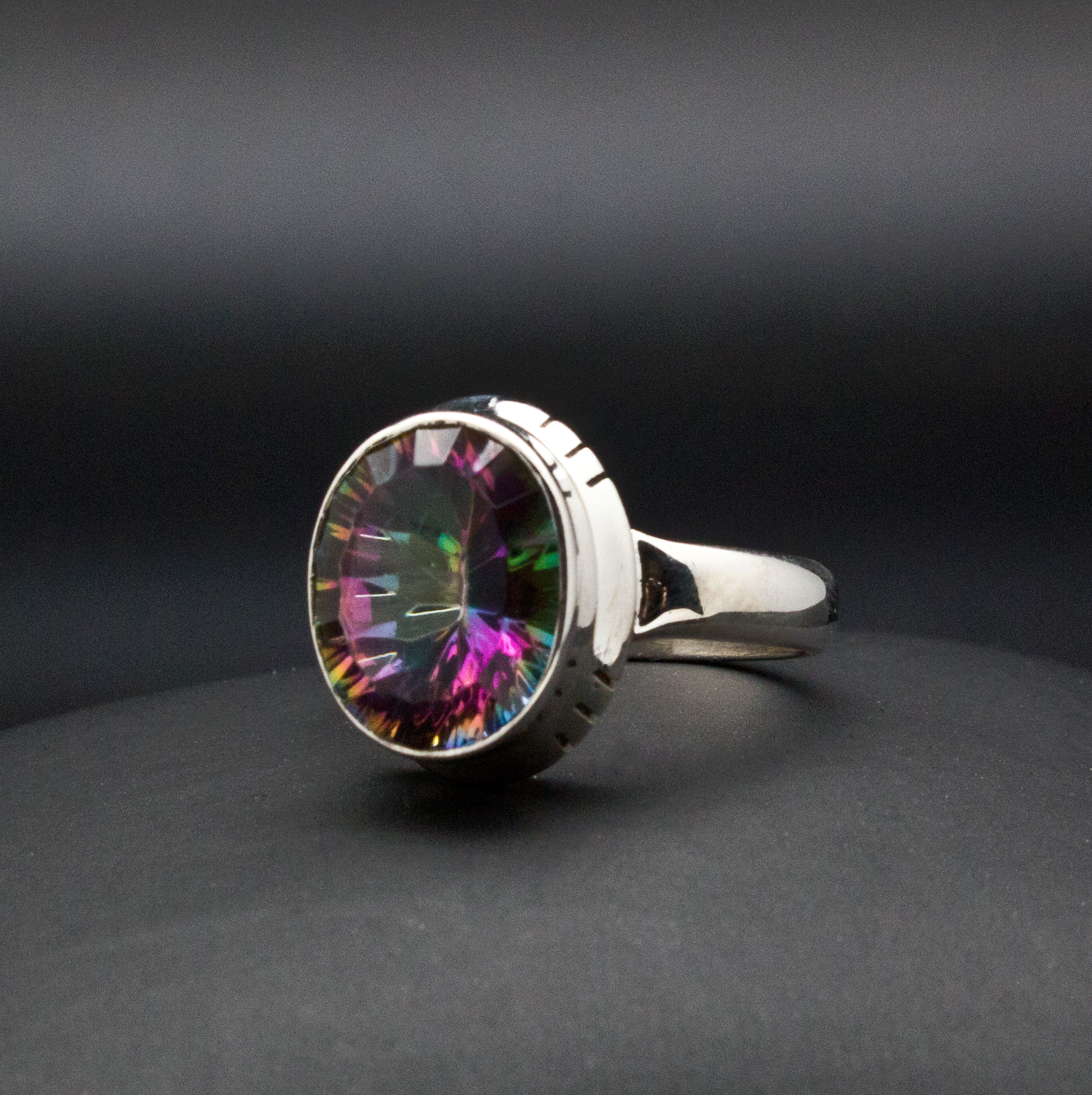 Sterling Silver Mystic Topaz Ring Size 5