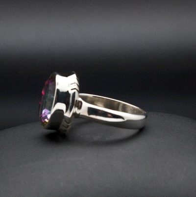 Sterling Silver Mystic Topaz Ring Size 5