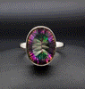 Sterling Silver Mystic Topaz Ring Size 7