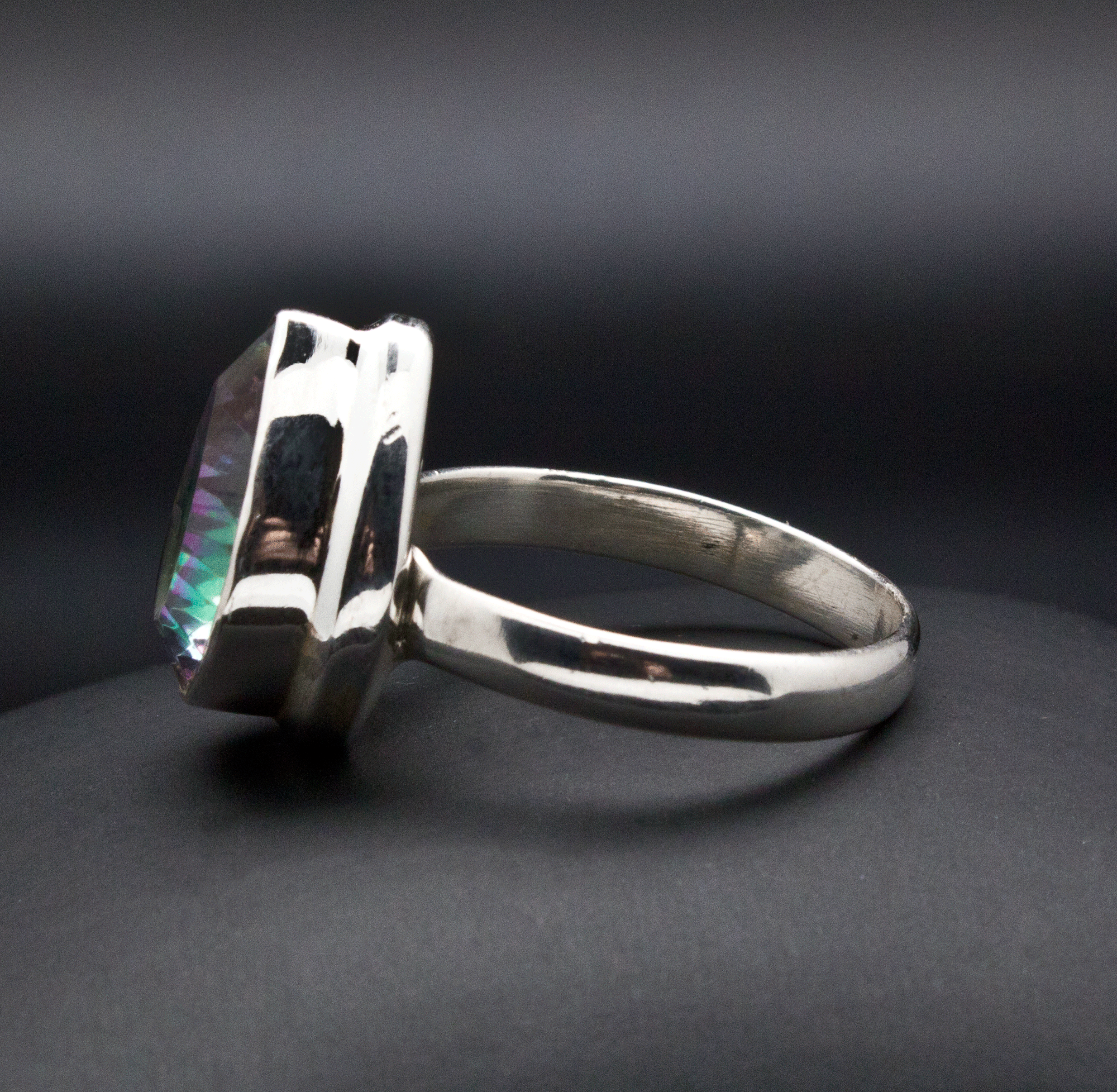 Sterling Silver Mystic Topaz Ring Size 11