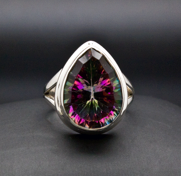 Sterling SIlver Mystic Topaz Ring Size 6