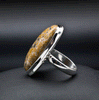 Sterling Silver Ocean Jasper Ring Size 6.5