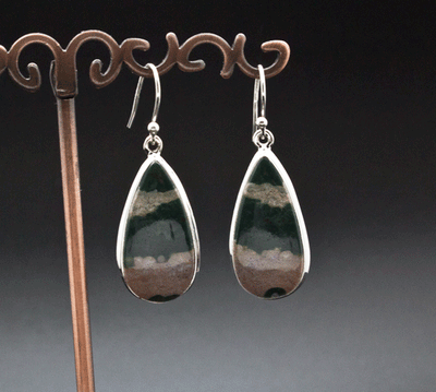 Sterling Silver Ocean Jasper Earrings