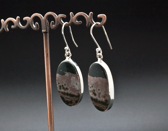 Sterling Silver Ocean Jasper Earring
