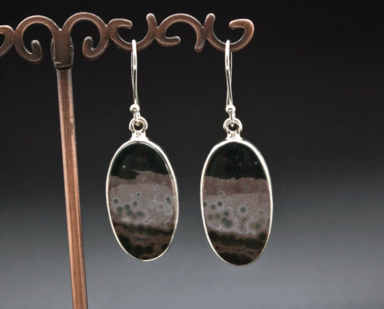 Sterling Silver Ocean Jasper Earring