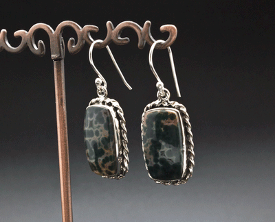 Sterling Silver Ocean Jasper Earrings