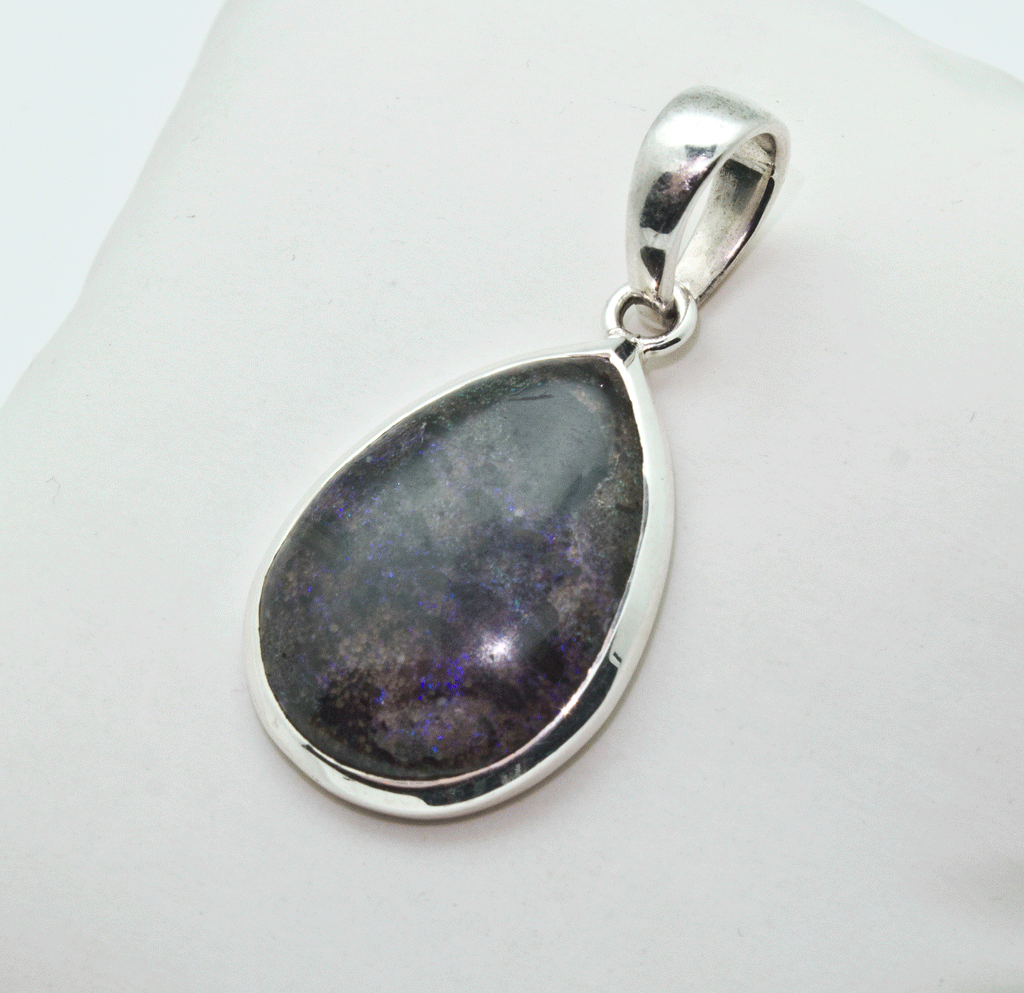 Sterling Silver Matrix Opal Pendant