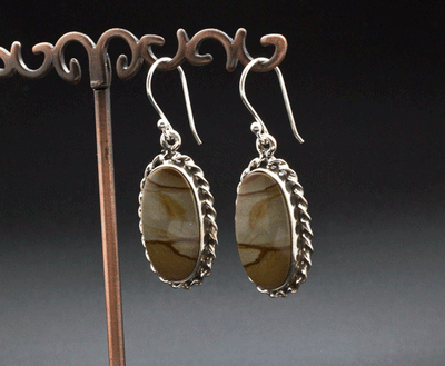 Sterling Silver Wildhorse Picture Jasper Earrings