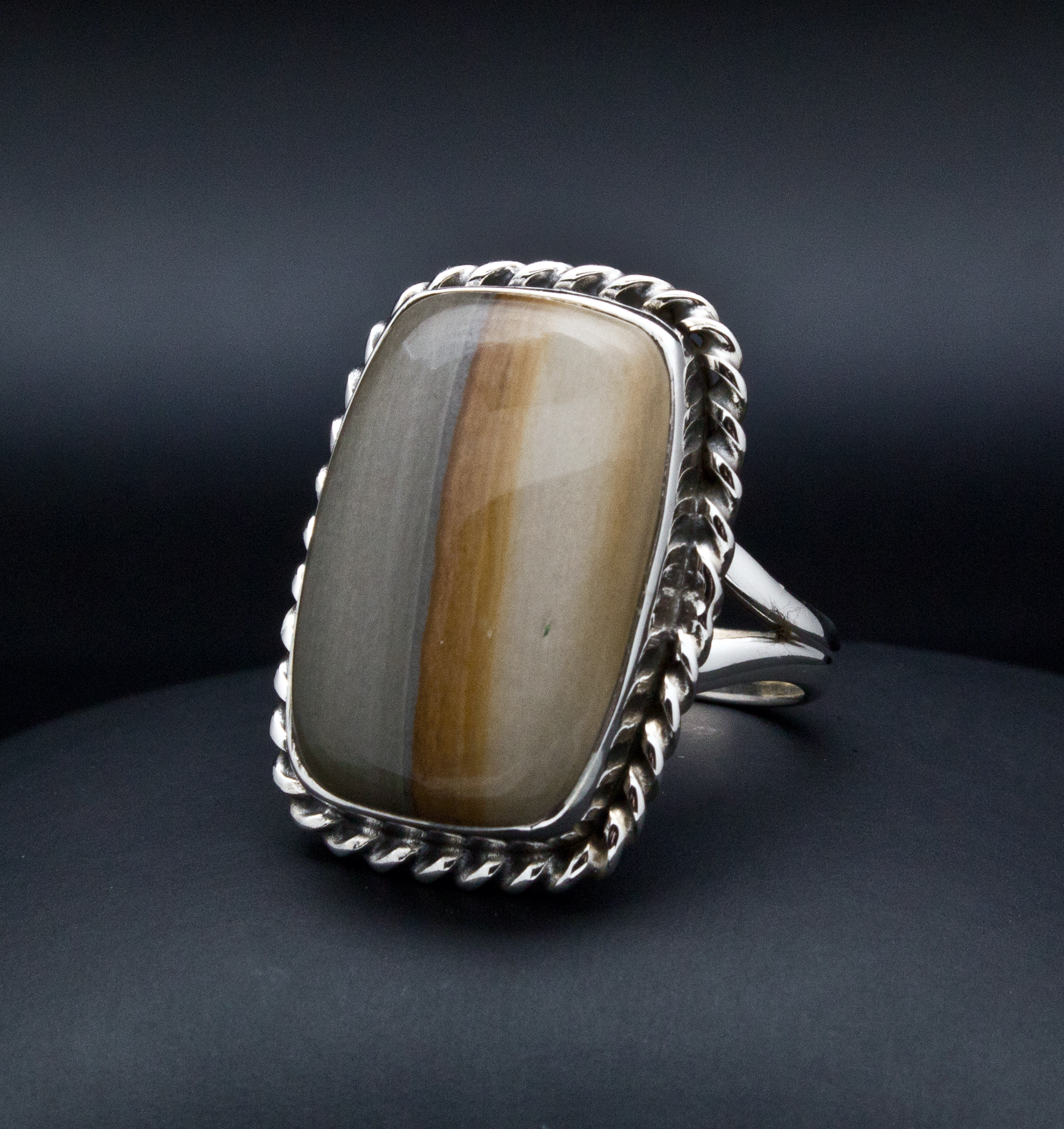 Sterling Silver Wildhorse Picture Jasper Ring Size 9