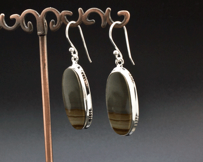 Sterling Silver Wildhorse Picture Jasper Earrings
