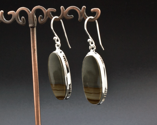 Sterling Silver Wildhorse Picture Jasper Earrings