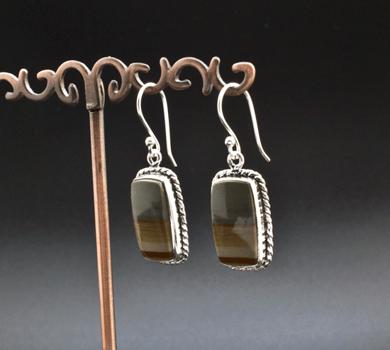 Sterling Silver Wildhorse Picture Jasper Earrings