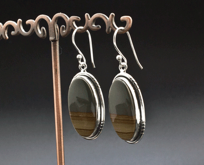 Sterling Silver Wildhorse Picture Jasper Earrings