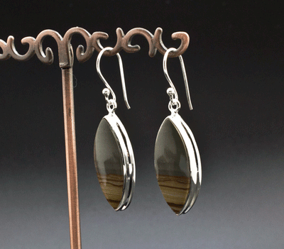Sterling Silver Wildhorse Picture Jasper Earrings