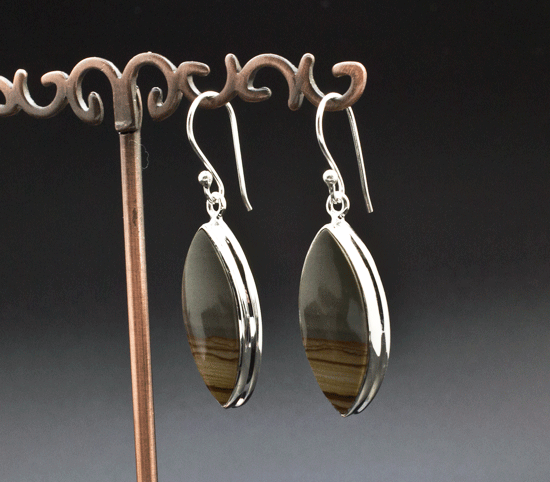 Sterling Silver Wildhorse Picture Jasper Earrings