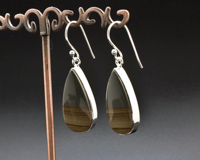 Sterling Silver Wildhorse Picture Jasper Earrings