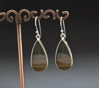 Sterling Silver Wildhorse Picture Jasper Earrings