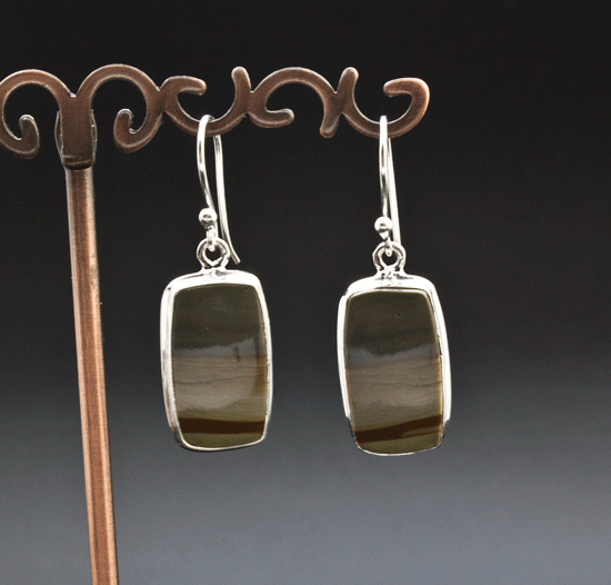 Sterling Silver Wildhorse Picture Jasper Earrings