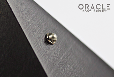 14k Pyrite Threadless Gold End