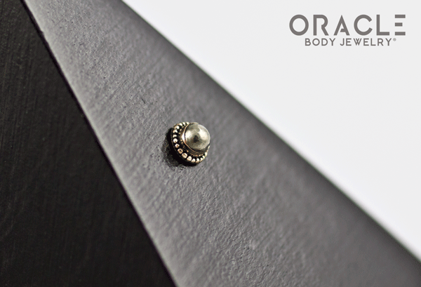 14k Pyrite Threadless Gold End