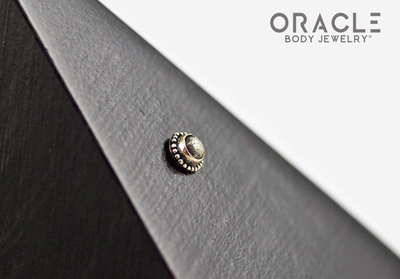 14k Pyrite Threadless Gold End