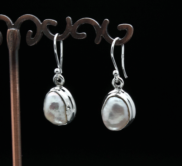 Sterling Silver Pearl Earrings