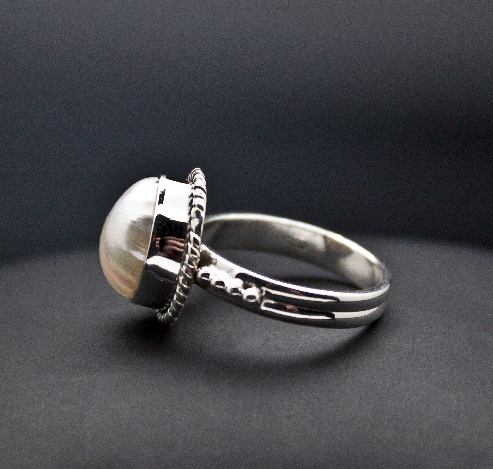 Sterling Silver Pearl Ring Size 5.5