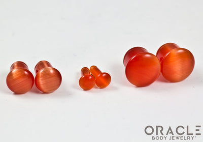 Red Cats Eye Single Flare Plugs