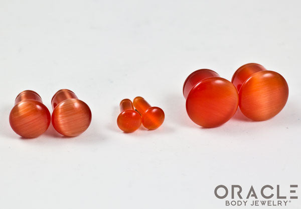 Red Cats Eye Single Flare Plugs