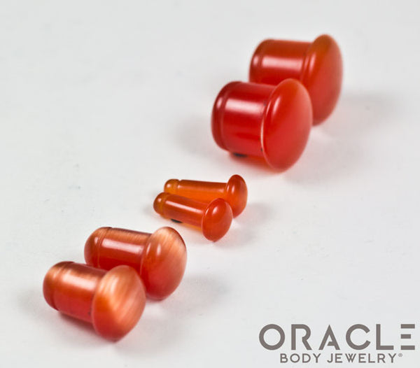 Red Cats Eye Single Flare Plugs