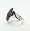 Sterling Silver Rainbow Fluorite Ring Size 5
