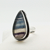 Sterling Silver Rainbow Fluorite Ring SIze 5