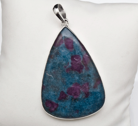 Sterling Silver Ruby in Kyanite Pendant