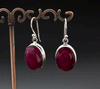 Sterling Silver Ruby Earrings