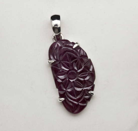 Sterling Silver Ruby Pendant