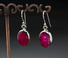 Sterling Silver Ruby Earrings