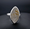 Sterling Silver Rutilated Quartz Ring Size 9