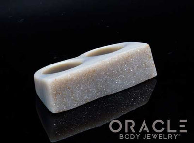 Druzy Agate Double Finger Ring Size 8.5 and 10