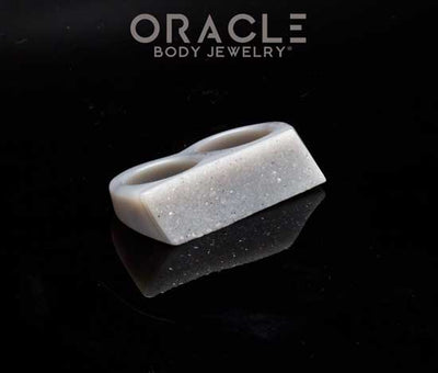Druzy Agate Double Finger Ring Size 8 and 9