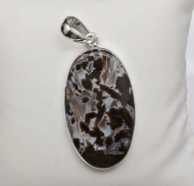 Sterling Silver Stick Agate Pendant