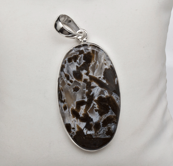 Sterling Silver Stick Agate Pendant