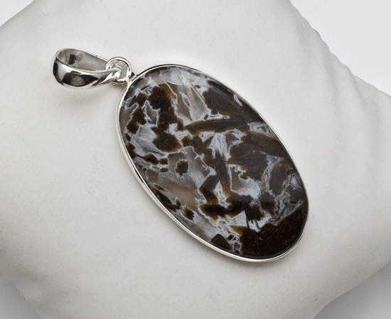 Sterling Silver Stick Agate Pendant