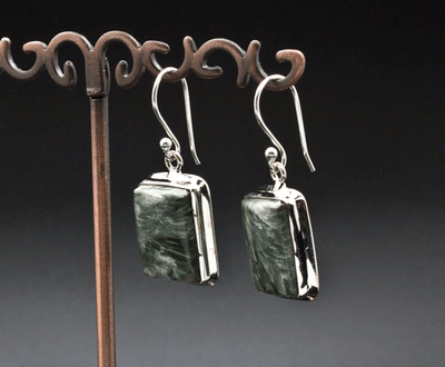 Sterling Silver Seraphinite Earrings